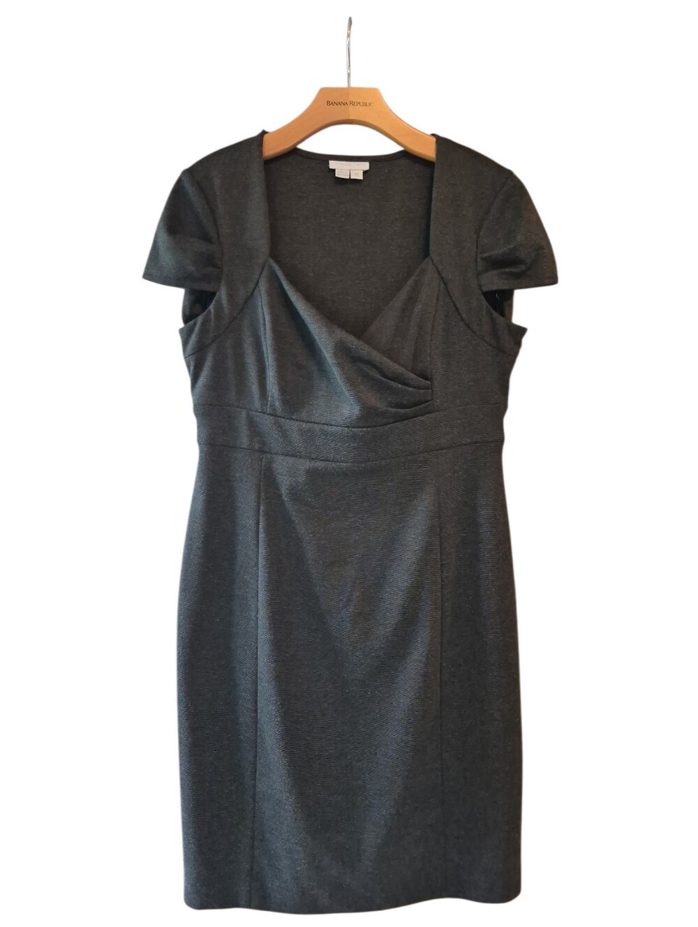 London Times Sheath Dress Short Sleeve High Waist Stretch